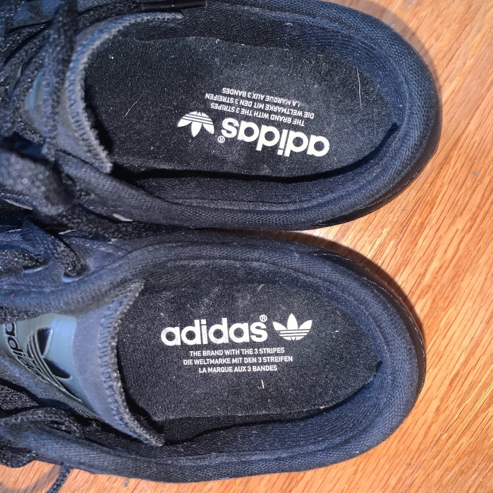 All Black Adidas Seeley Skate Shoes View 3